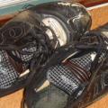 This is a really old pair of Lotto shoes that I use as slippers when I have to go outside into my garden and I don't have shoes on. I used to play indoor football (soccer..) in these. Nowadays I unfortunately can't play football anymore because my right knee is busted. I used to play for Avanti in Twello and for PCP in Breda. Good times... I can't wear slippers because my brother is the slipper king in the family. :)