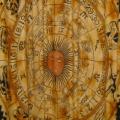 This zodiac curtain I bought at the Dynamo festival, years ago. I went to this festival a whopping 13 times! Seen hundreds of bands... Those were the days. Thanks to my mom who turned this piece of fabric into a curtain.